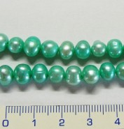 Říční perly ø 6-7mm zelenomodré